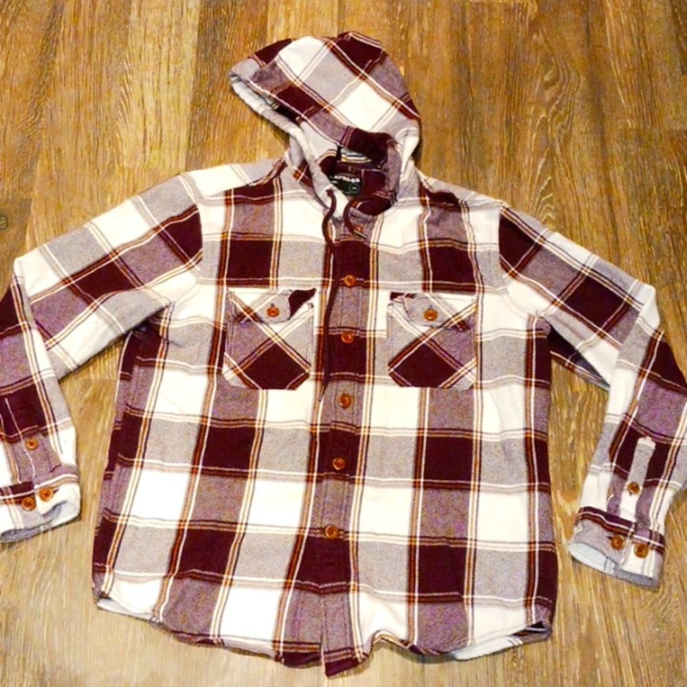 Express Flannel hooded shirt